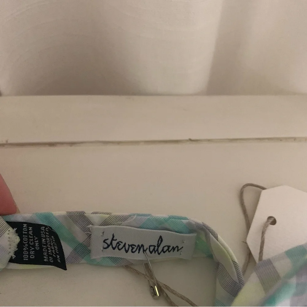 NWT Steven Alan Plaid Bowtie - Picture 4 of 6